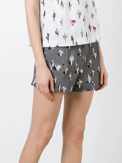 Shop Kenzo 'cartoon Cactus' Shorts - Grey