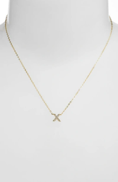 Shop Nadri Initial Pendant Necklace In X Gold