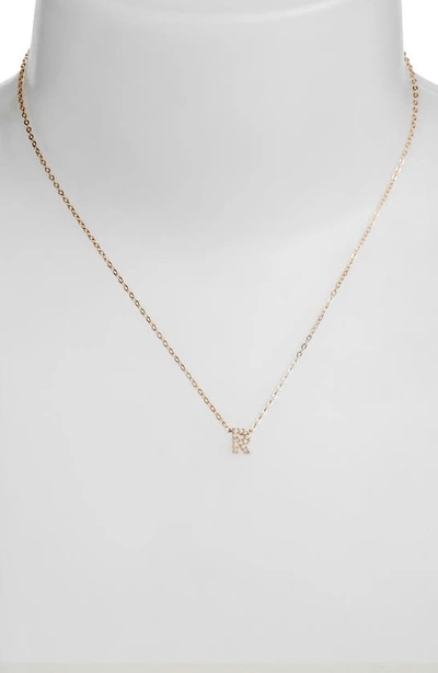 Shop Nadri Initial Pendant Necklace In R Rose Gold