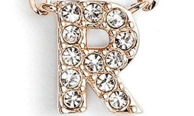 Shop Nadri Initial Pendant Necklace In R Rose Gold
