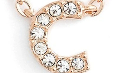 Shop Nadri Initial Pendant Necklace In C Rose Gold