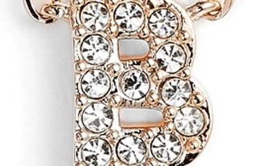 Shop Nadri Initial Pendant Necklace In B Rose Gold