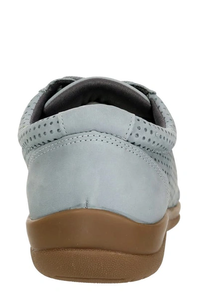 David Tate Suede Perforated Derby In Denim Nubuck
