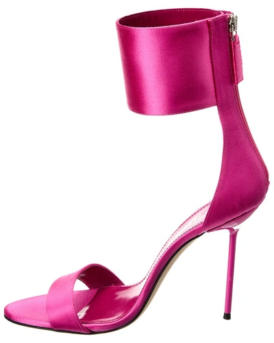 Shop Paris Texas Vanessa Satin Sandal In Pink