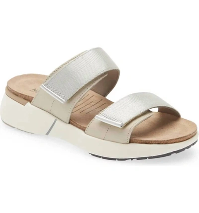 Shop Naot Women's Calliope Sandal In Soft Ivory Leather/soft Silver Leather In Beige