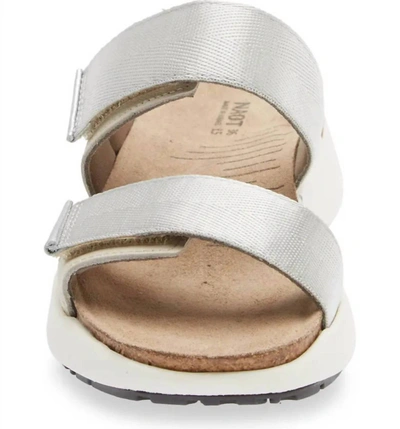 Shop Naot Women's Calliope Sandal In Soft Ivory Leather/soft Silver Leather In Beige