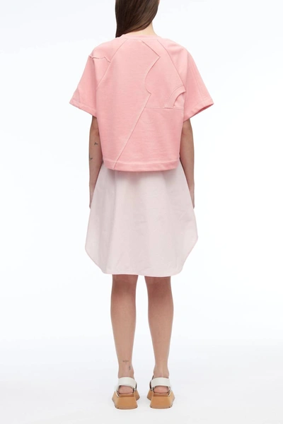 Shop 3.1 Phillip Lim / フィリップ リム 3.1 Phillip Lim Patched Sweatshirt Combo Dress In Flamingo Multi In Pink