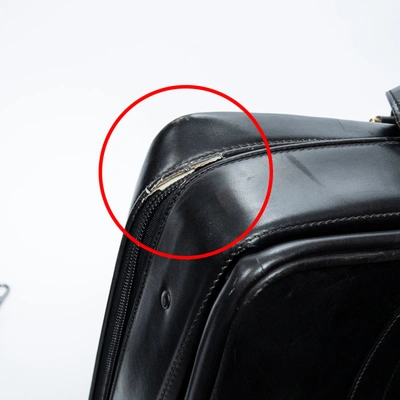 Shop Gucci Vintage Zip Around Suitcase In Black