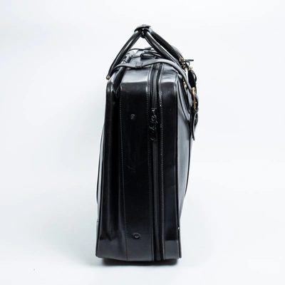 Shop Gucci Vintage Zip Around Suitcase In Black