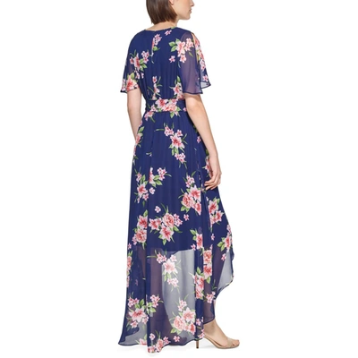Shop Jessica Howard Womens Chiffon Floral Maxi Dress In Multi
