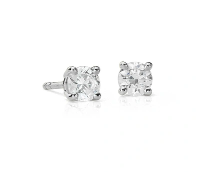 Suzy Levian 14k White Gold Classic Four-prong 0.50 Ct. Tw. Diamond Stud Earrings