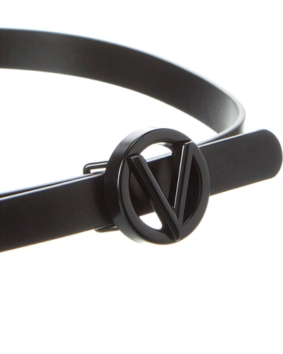 Shop Valentino By Mario Valentino Baby Leather Belt In Black
