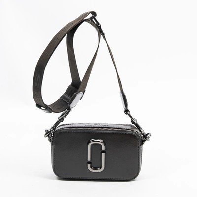 The Marc Jacobs The Snapshot Dtm Coated Leather Camera Bag In Ink