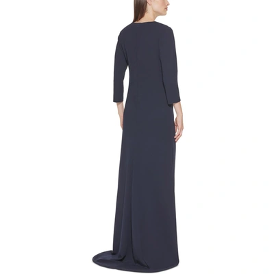 Shop Calvin Klein Womens Embellished Maxi Evening Dress In Multi