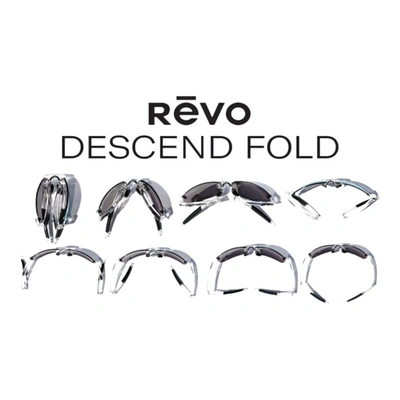 Shop Revo Men's Descend Fold Crystal Blue Polarized Sunglasses