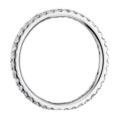 Suzy Levian 14k White Gold 1/2 Ct Tdw Diamond Eternity Band Ring In White