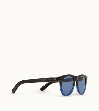 Shop Tod's Sunglasses In Blue