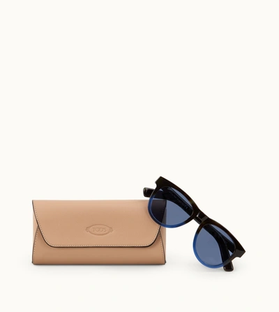 Shop Tod's Sunglasses In Blue
