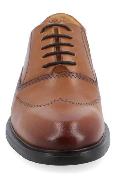 Thomas & Vine Hughes Wide Width Wingtip Oxford In Cognac