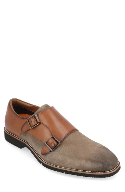 Shop Thomas & Vine Artemis Double Monk Strap Loafer In Taupe