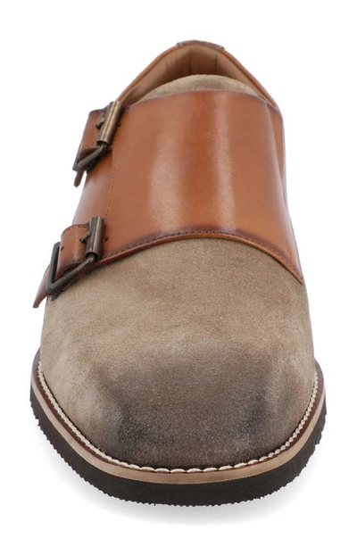 Shop Thomas & Vine Artemis Double Monk Strap Loafer In Taupe