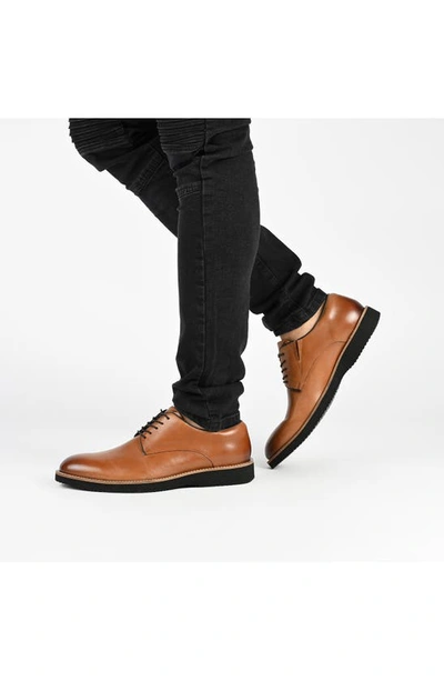 Shop Thomas & Vine Latimer Plain Toe Derby In Cognac