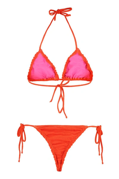 Reina Olga Women's Concetta Triangle Bra Bikini In Orange