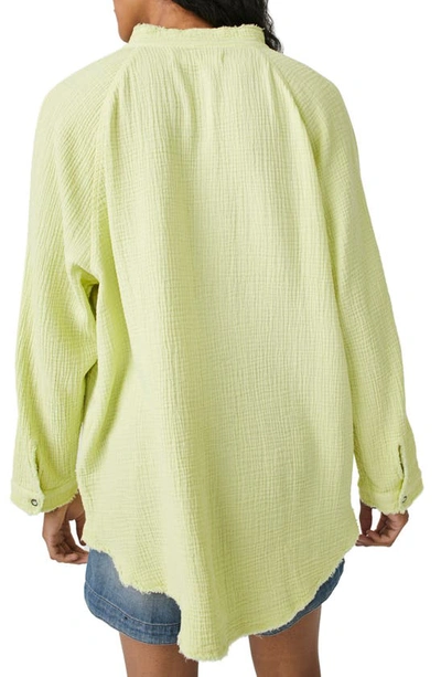 Shop Free People Summer Daydream Tunic Shirt In Key Lime Pie