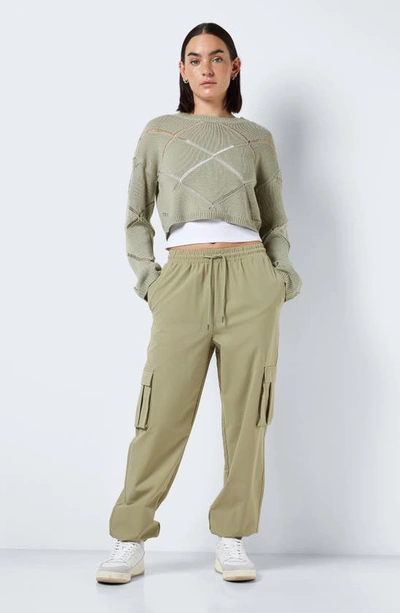 Shop Noisy May Kirby Cargo Joggers In Sage
