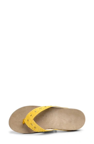 Shop Revitalign Kena Stud Flip Flop In Mineral Yellow