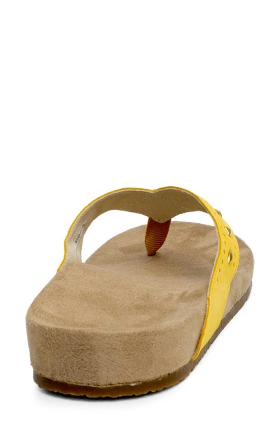 Shop Revitalign Kena Stud Flip Flop In Mineral Yellow