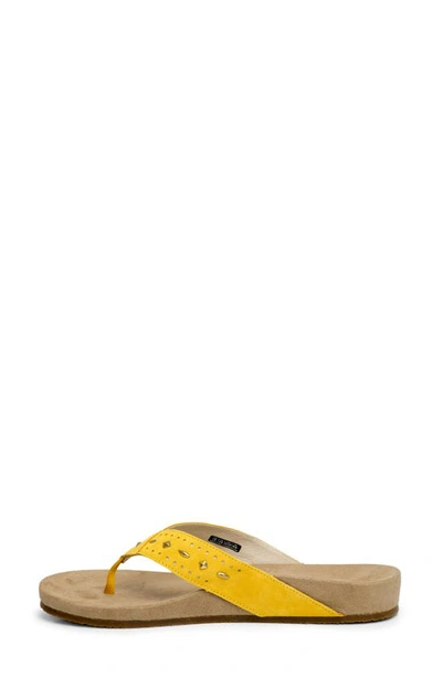 Revitalign Kena Stud Flip Flop In Mineral Yellow