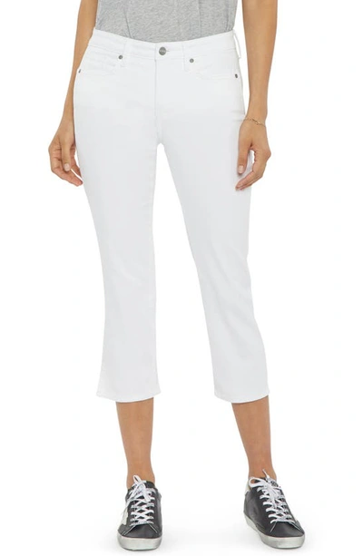 Shop Nydj Chloe Side Slit Crop Jeans In Optic White