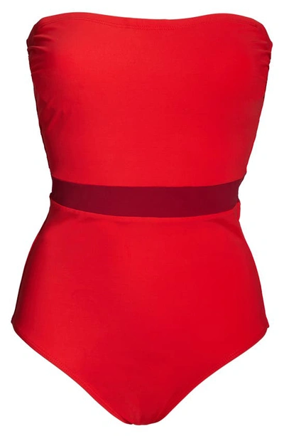 Shop Flagpole Rita One-piece Swimsuit In Cherry/ Beet
