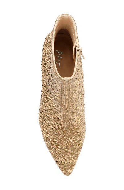 Shop Betsey Johnson Cady Crystal Pavé Bootie In Gold