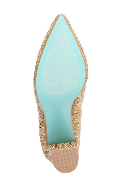 Shop Betsey Johnson Cady Crystal Pavé Bootie In Gold