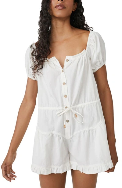 Shop Free People Free-est A Sight For Sore Eyes Cotton Romper In Ivory