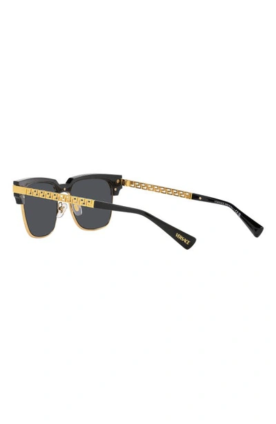 Shop Versace 55mm Square Sunglasses In Black