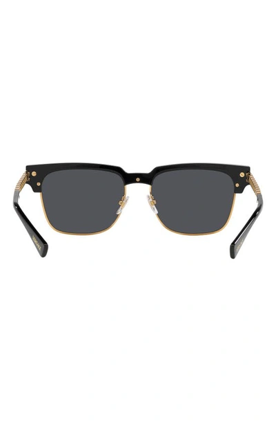 Shop Versace 55mm Square Sunglasses In Black