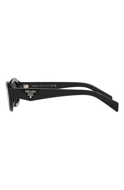Prada Dark Grey Cat Eye Ladies Sunglasses Pr 26zs 16k08z 55 In Black