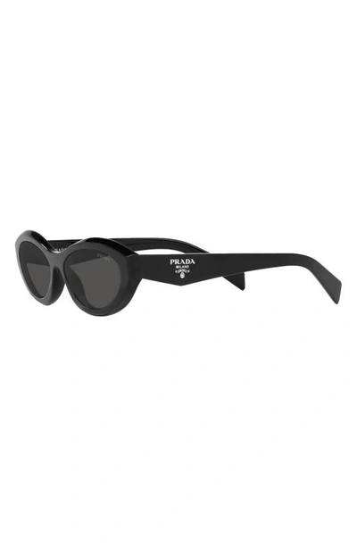 Prada Dark Grey Cat Eye Ladies Sunglasses Pr 26zs 16k08z 55 In Black