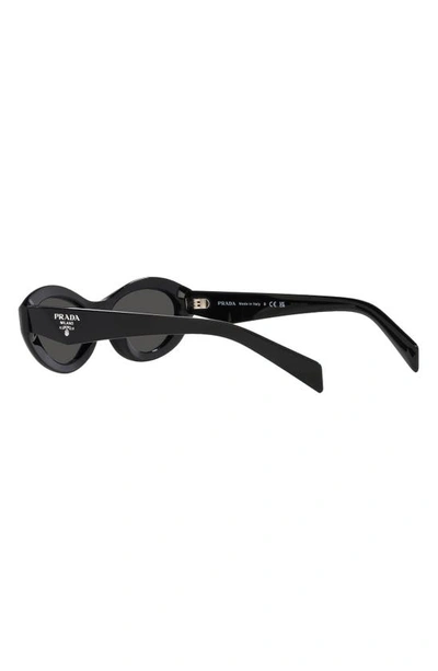 Prada Dark Grey Cat Eye Ladies Sunglasses Pr 26zs 16k08z 55 In Black