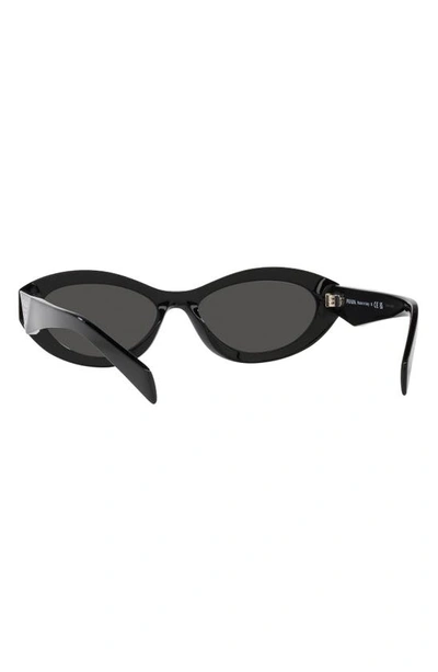 Prada Dark Grey Cat Eye Ladies Sunglasses Pr 26zs 16k08z 55 In Black