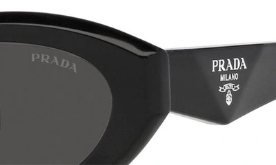 Shop Prada 55mm Irregular Sunglasses In Black