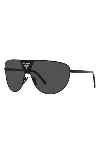 Prada Eyewear Rectangle Frame Sunglasses In Black