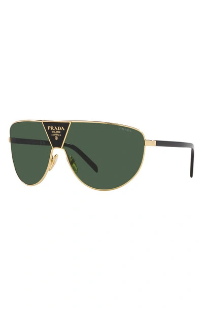 Shop Prada 37mm Rectangular Sunglasses In Gold