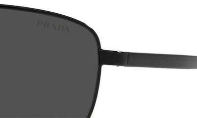 Prada Eyewear Rectangle Frame Sunglasses In Black