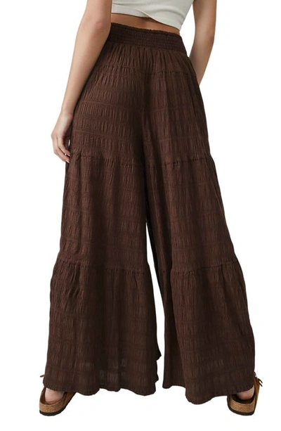 Shop Free People Free-est In Paradise Wide Leg Pants In Chocolate