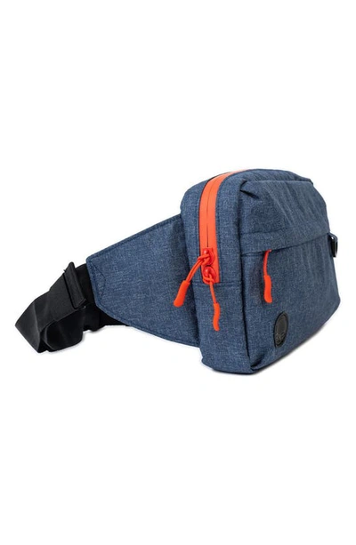 Shop Tushbaby The Pack Water Repellent Belt Bag In Chambray