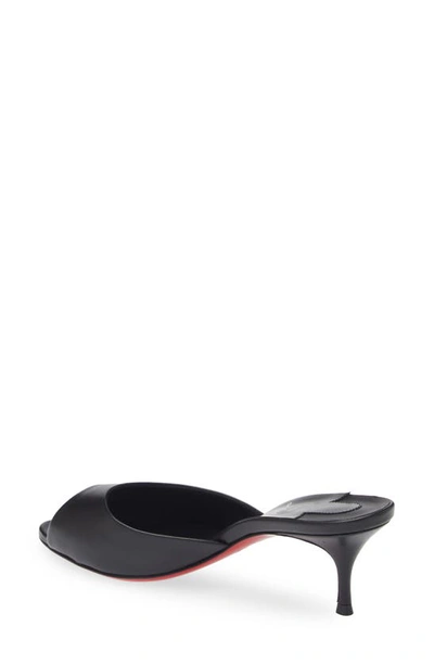 Shop Christian Louboutin Me Dolly Kitten Heel Peep Toe Slide Sandal In Black